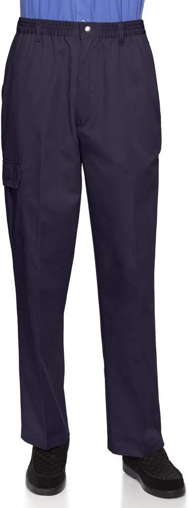 AKA Wrinkle Free Men's Full Elastic Waist Twill Casual Pant