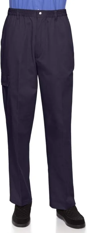 AKA Wrinkle Free Men's Full Elastic Waist Twill Casual Pant