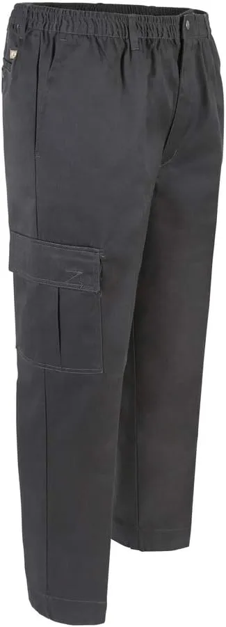 AKA Wrinkle Free Men's Full Elastic Waist Twill Casual Pant