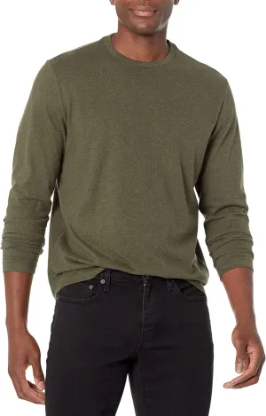 Amazon Essentials Men's Regular-Fit Crewneck T-Shirts, Long-Sleeve