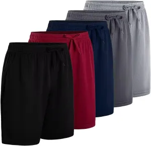 Athletic Shorts Pack for Men Breathable Athletic Gym Shorts Elastic Waistband Quick Dry