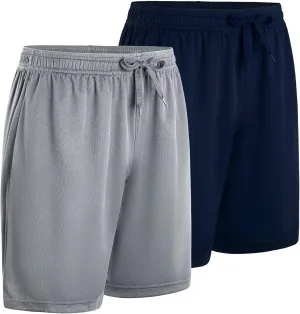 Athletic Shorts Pack for Men Breathable Athletic Gym Shorts Elastic Waistband Quick Dry