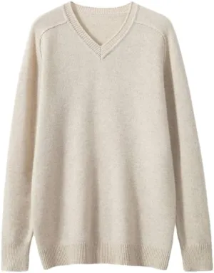Autumn/Winter Men Sweaters Goat Cashmere Knitted Jumpers Warm V-Neck Men Tops Sweaters