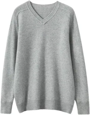 Autumn/Winter Men Sweaters Goat Cashmere Knitted Jumpers Warm V-Neck Men Tops Sweaters