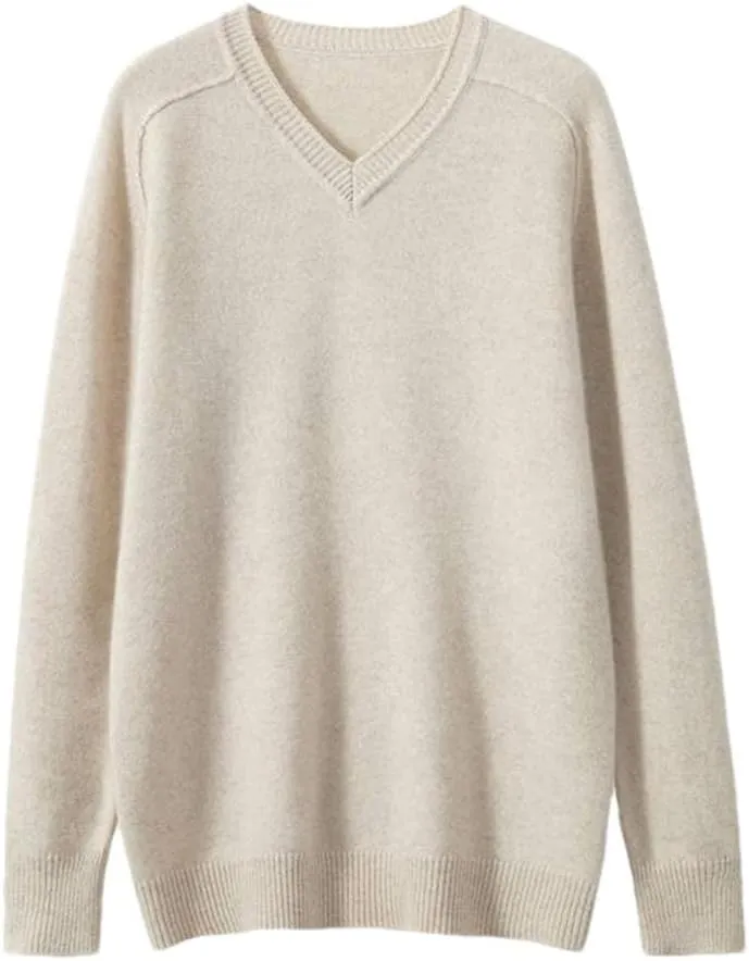 Autumn/Winter Men Sweaters Goat Cashmere Knitted Jumpers Warm V-Neck Men Tops Sweaters