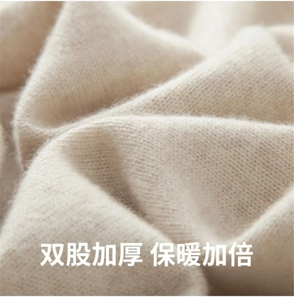 Autumn/Winter Men Sweaters Goat Cashmere Knitted Jumpers Warm V-Neck Men Tops Sweaters