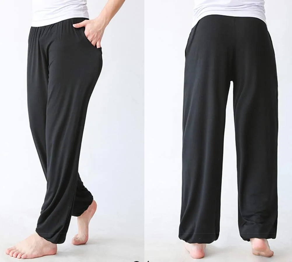 AvaCostume Men's Lightweight Loose Yoga Pants Elastic Waist Modal Yoga Harem Pants