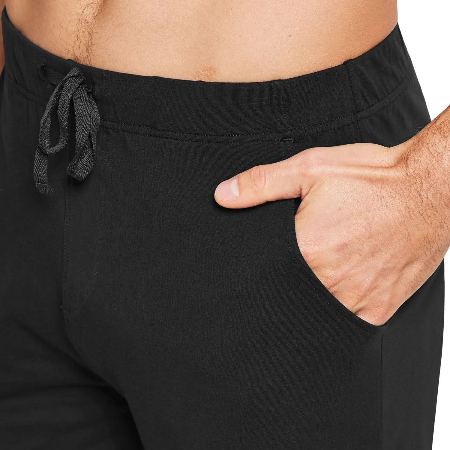 baleaf Men's Long Shorts Cotton Below Knee Yoga Workout Pajama Lounge Athletic Sweat Jersey Shorts with Pockets