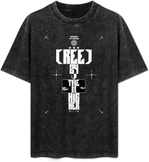 Breathable Retro Oversized Cotton T-Shirts Trendy Distressed Crew Neck Tops