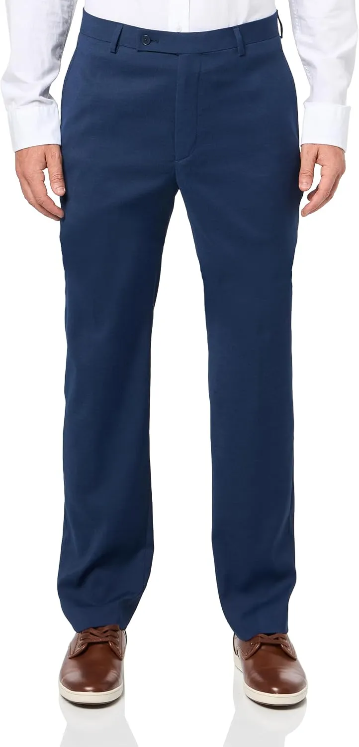 Calvin Klein Men's Slim Fit Dress Pants | Suit Pants for Men | Stretch Comfort Fabric, Tailored Silhouette, Wrinkle-Resistant, Ready-to-Wear | Blue 30/34