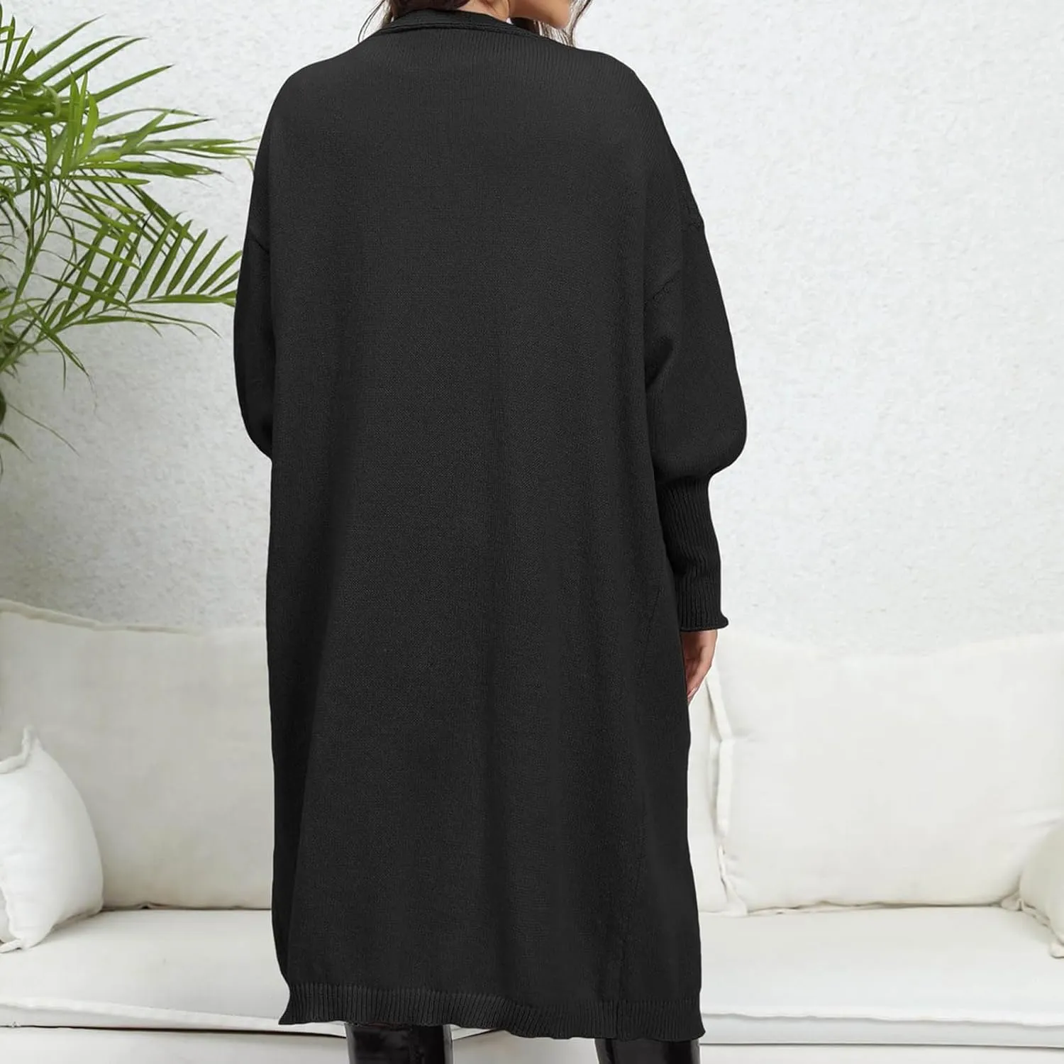 Cardigan for Women Open Front Cardigans Chunky Knit Draped Sweaters Loose Outwear Fall Sweater Cotton Long Cardigan