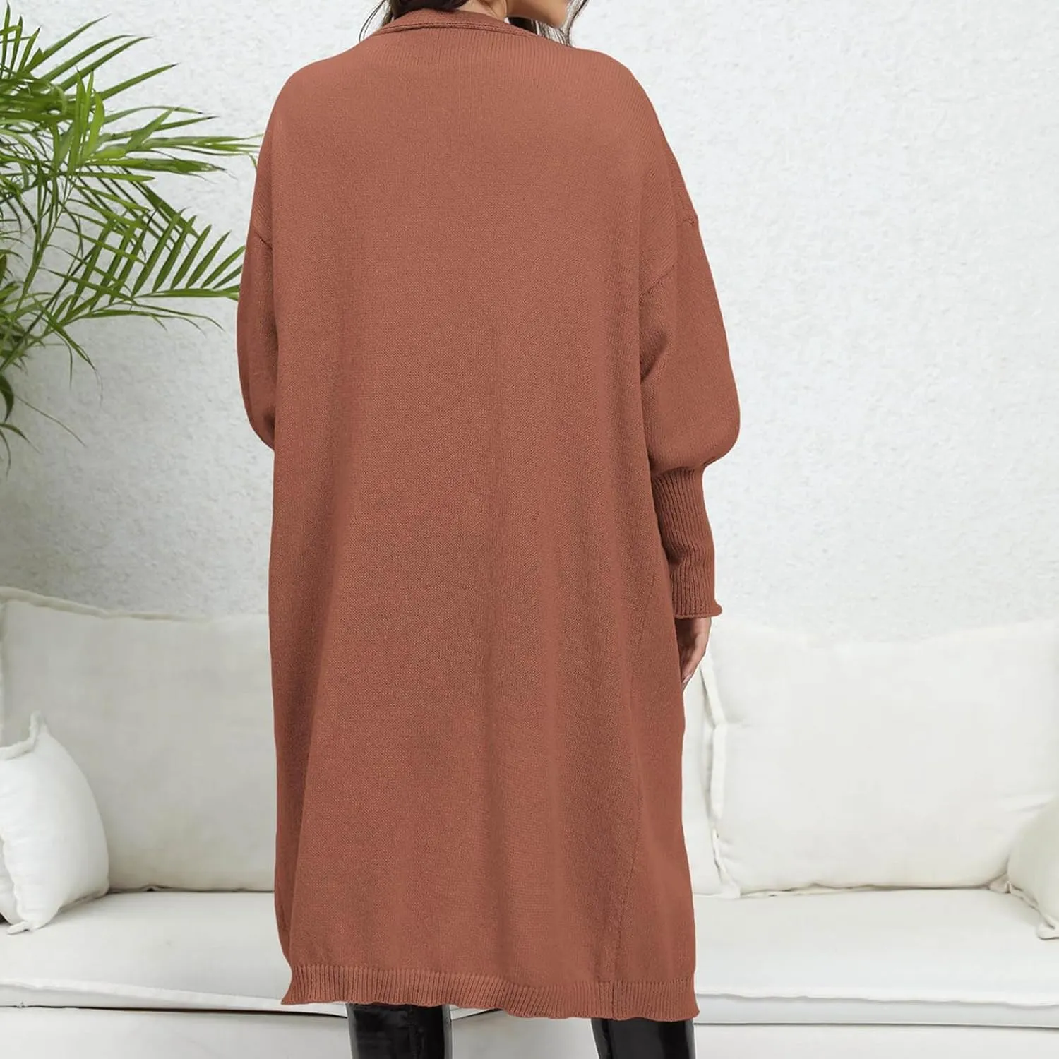 Cardigan for Women Open Front Cardigans Chunky Knit Draped Sweaters Loose Outwear Fall Sweater Cotton Long Cardigan