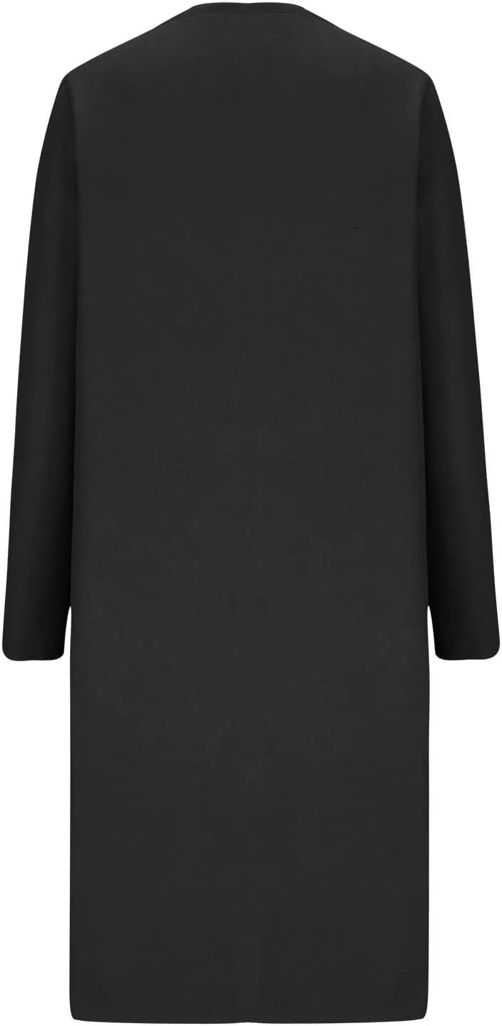 Cardigan Sweaters for Women Open Front Long Trench Coats Wool Blend Flannel Jacket 2023 Fall Winter Coatigan