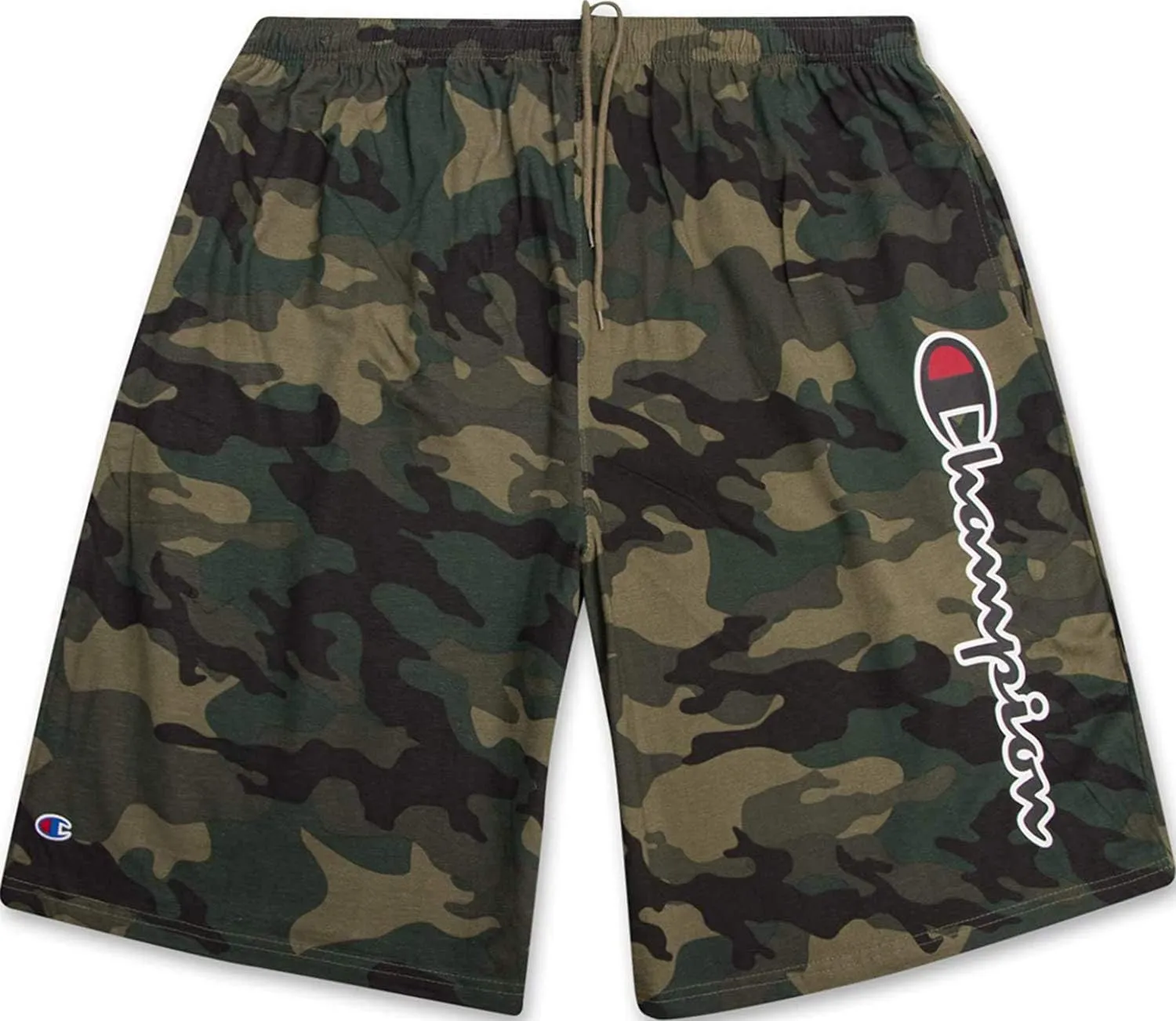 Champion Big and Tall Shorts for Men – Side Script Jersey Athletic Gym Shorts