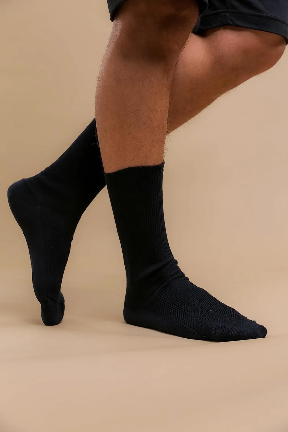 Cottonique Latex-Free Organic Cotton Crew Socks for Allergic Contact Dermatitis (2pairs/pack)