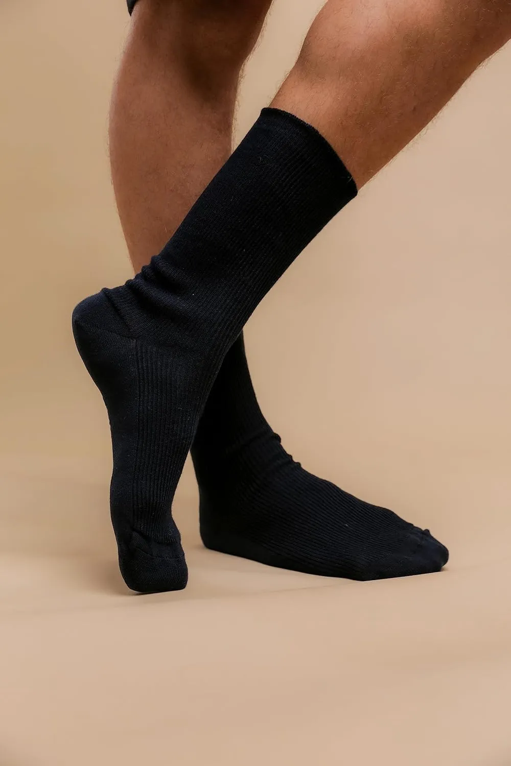 Cottonique Latex-Free Organic Cotton Crew Socks for Allergic Contact Dermatitis (2pairs/pack)