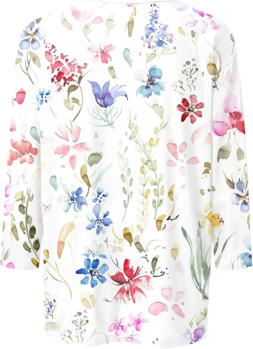 Custom t Shirts Women's Fashion Casual Seventh Sleeve Printed O-Neck Pullover T-Shirt Top