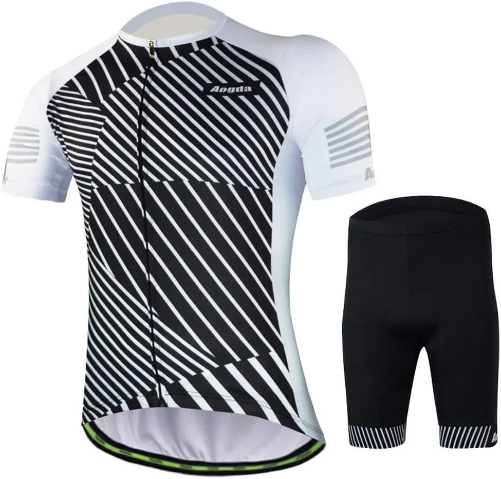 Cycling Jersey Set Mens Short Sleeves Biking Jerseys Bicycle Jacket Clothing Suit C42