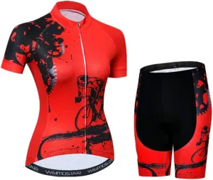 Cycling Jersey Set Womens Short Sleeves Biking Jerseys Bicycle Jacket Clothing Suit C71