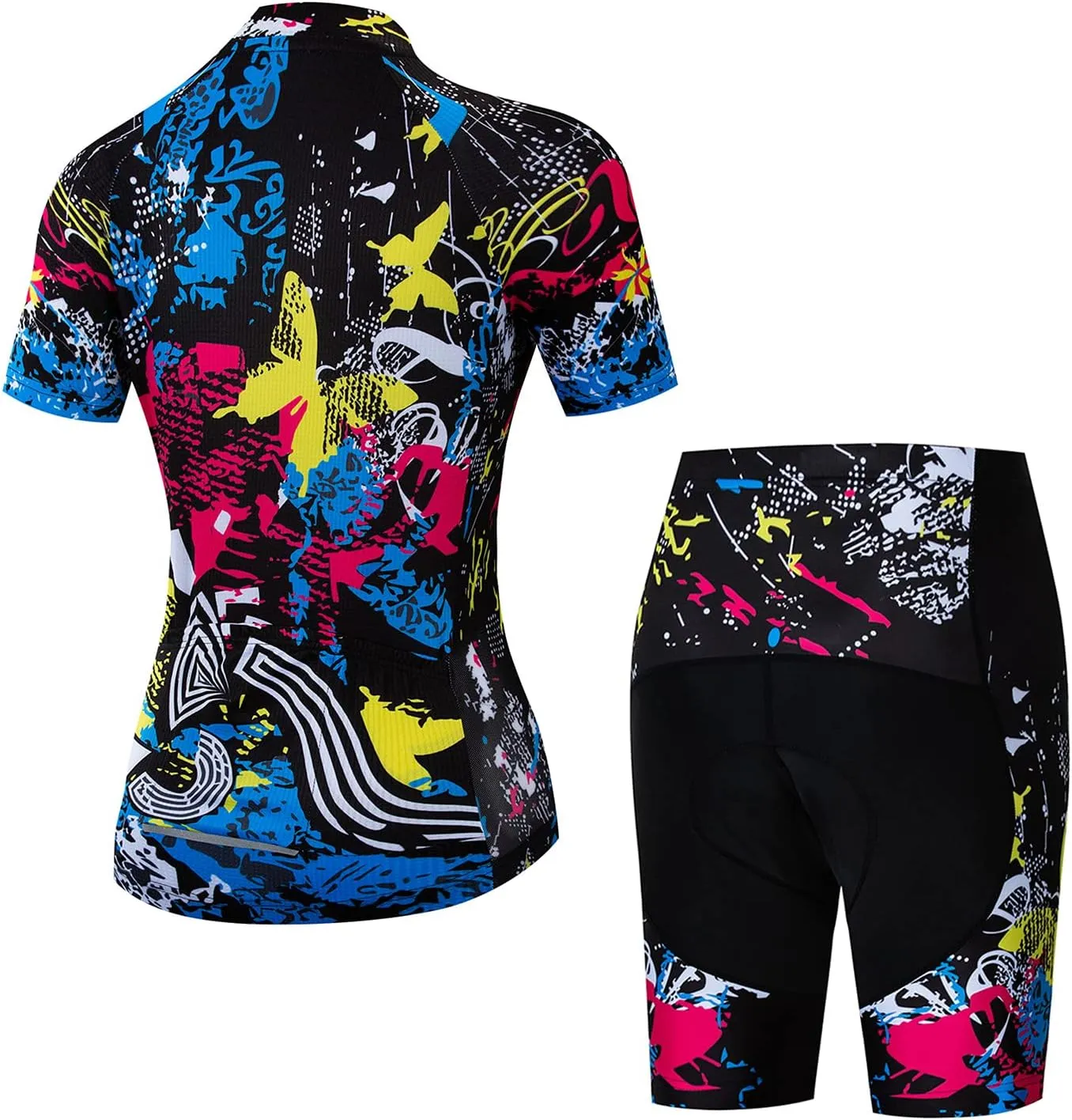 Cycling Jersey Shorts Set Padded Women Bike Bicycle Top Suit Summer