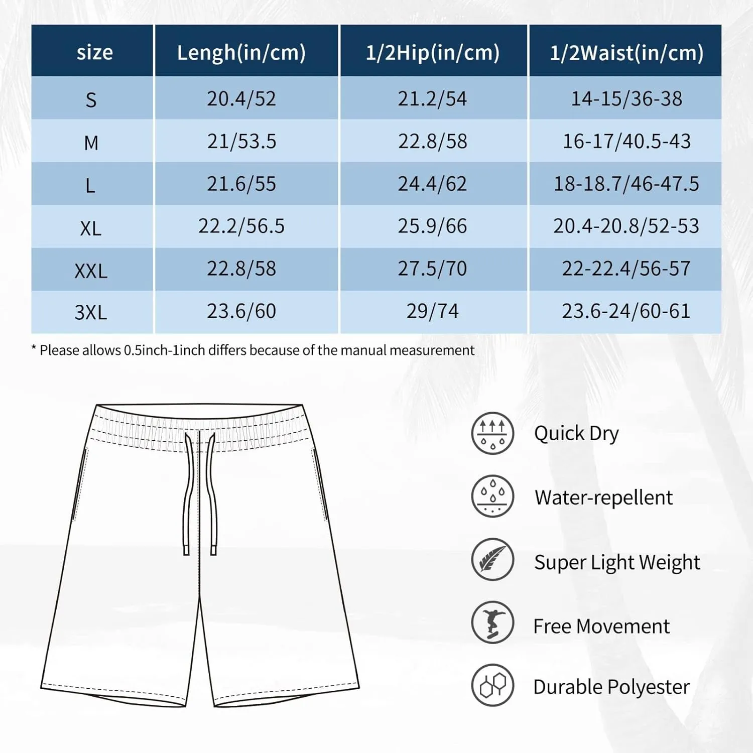Digimons Men's Beach Shorts Basketball Shorts Lightweight Breathable Running Short Quick Dry