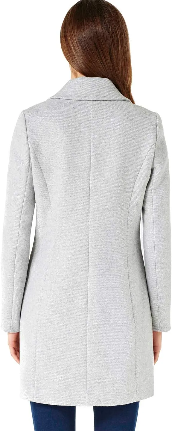 Ever New Womens Elisa Tailored Wool-Blend Duster Coat - Graphite Grey