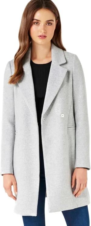 Ever New Womens Elisa Tailored Wool-Blend Duster Coat - Graphite Grey
