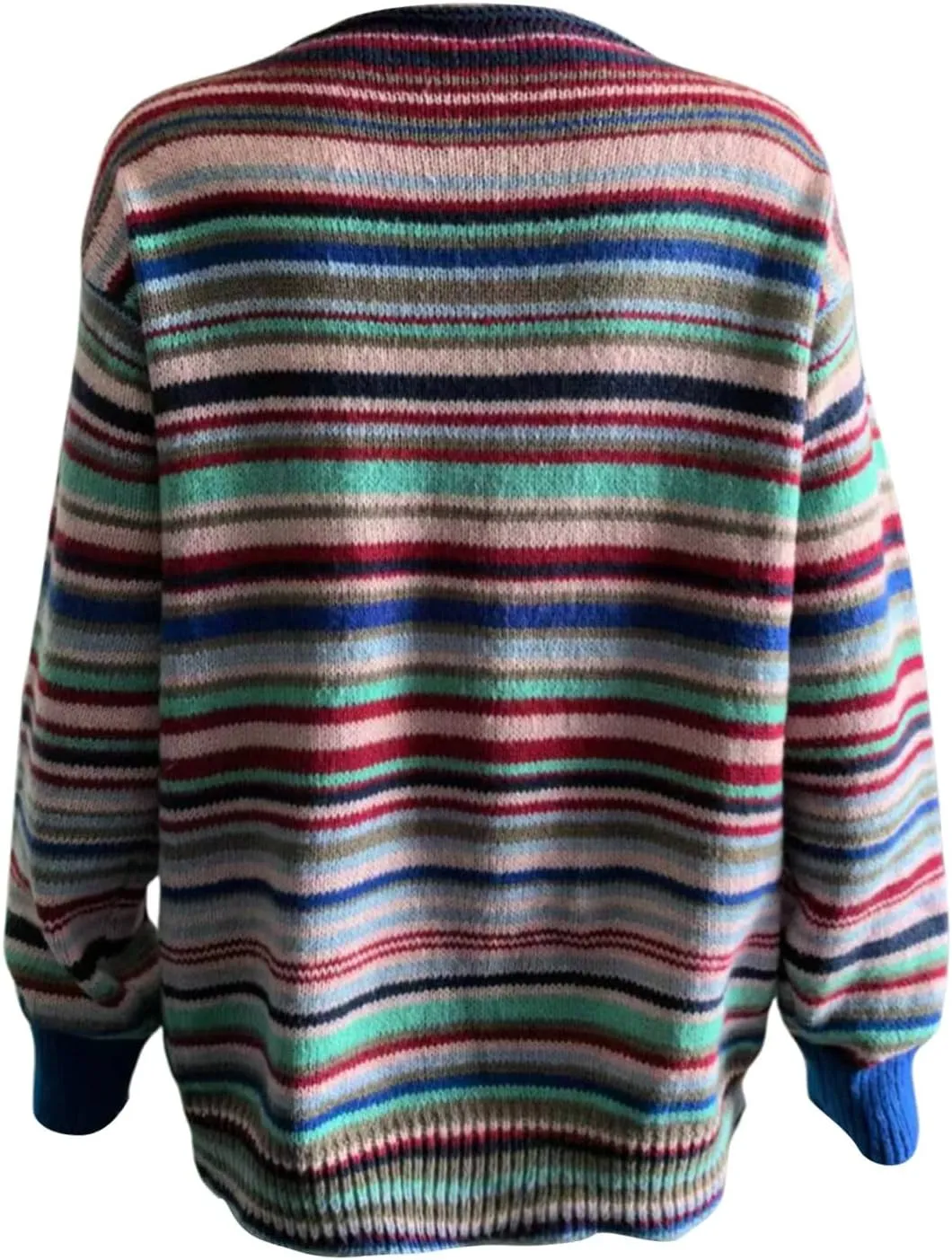 Fair Isle Sweater Women,Xmas Vintage Long Sleeve Boat Neck Retro Lightweight Pullover Top for Fall Winter