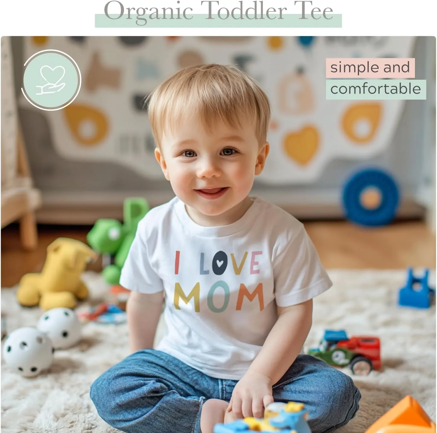 Finn   Emma - Organic Cotton Graphic Toddler Tees - T-Shirts for 12 Months to 4T - Available in Multiple Graphic Designs
