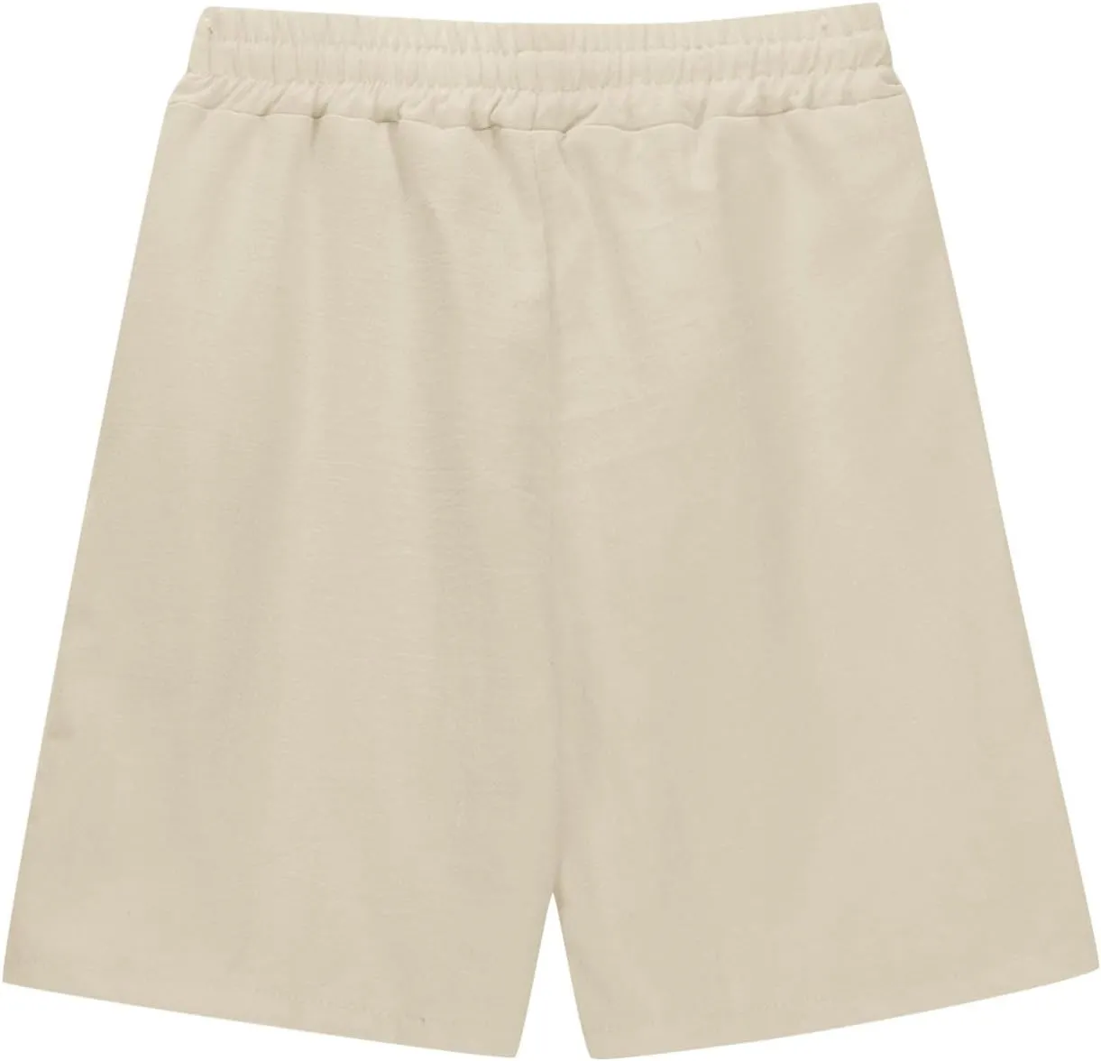 Girl's Summer Capris Casual Cotton Linen Tapered High Waist Drawstring Knee Length Loose Trouser with Pockets