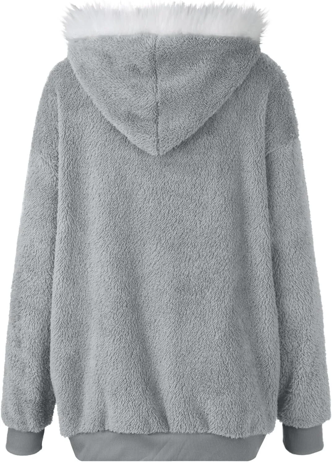 GOFULY Winter Hoodie Women Trendy Oversized Sherpa Coats Trendy Full Zip Plush Jackets Plus Size Patchwork Cardigans Pockets