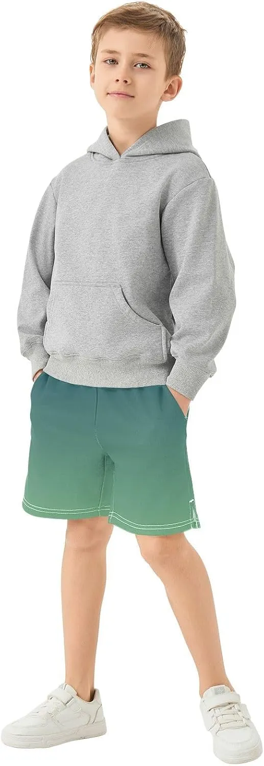 Gradient Boys Athletic Shorts Quick Dry Active Soccer Shorts with Pockets for Kids