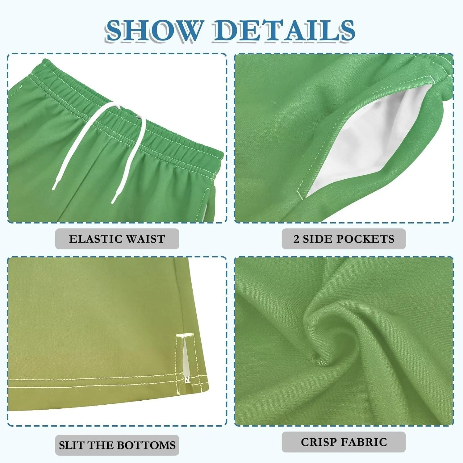 Gradient Boys Athletic Shorts Quick Dry Active Soccer Shorts with Pockets for Kids