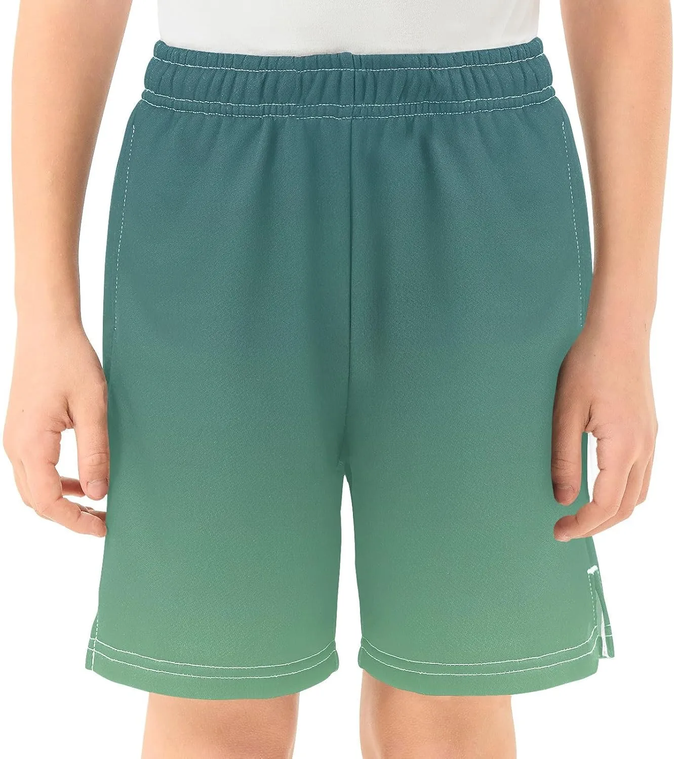 Gradient Boys Athletic Shorts Quick Dry Active Soccer Shorts with Pockets for Kids