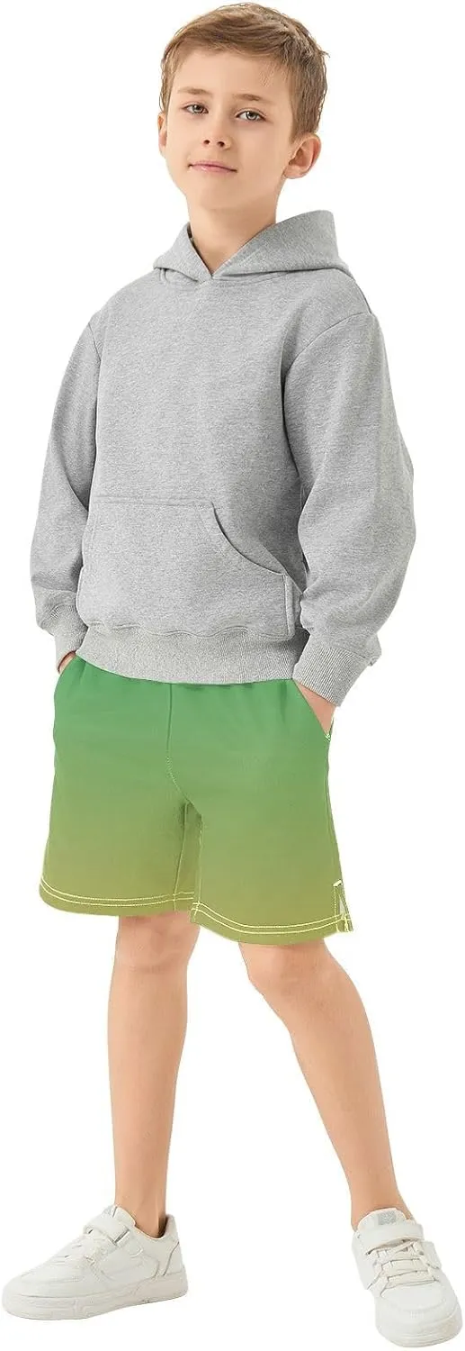 Gradient Boys Athletic Shorts Quick Dry Active Soccer Shorts with Pockets for Kids