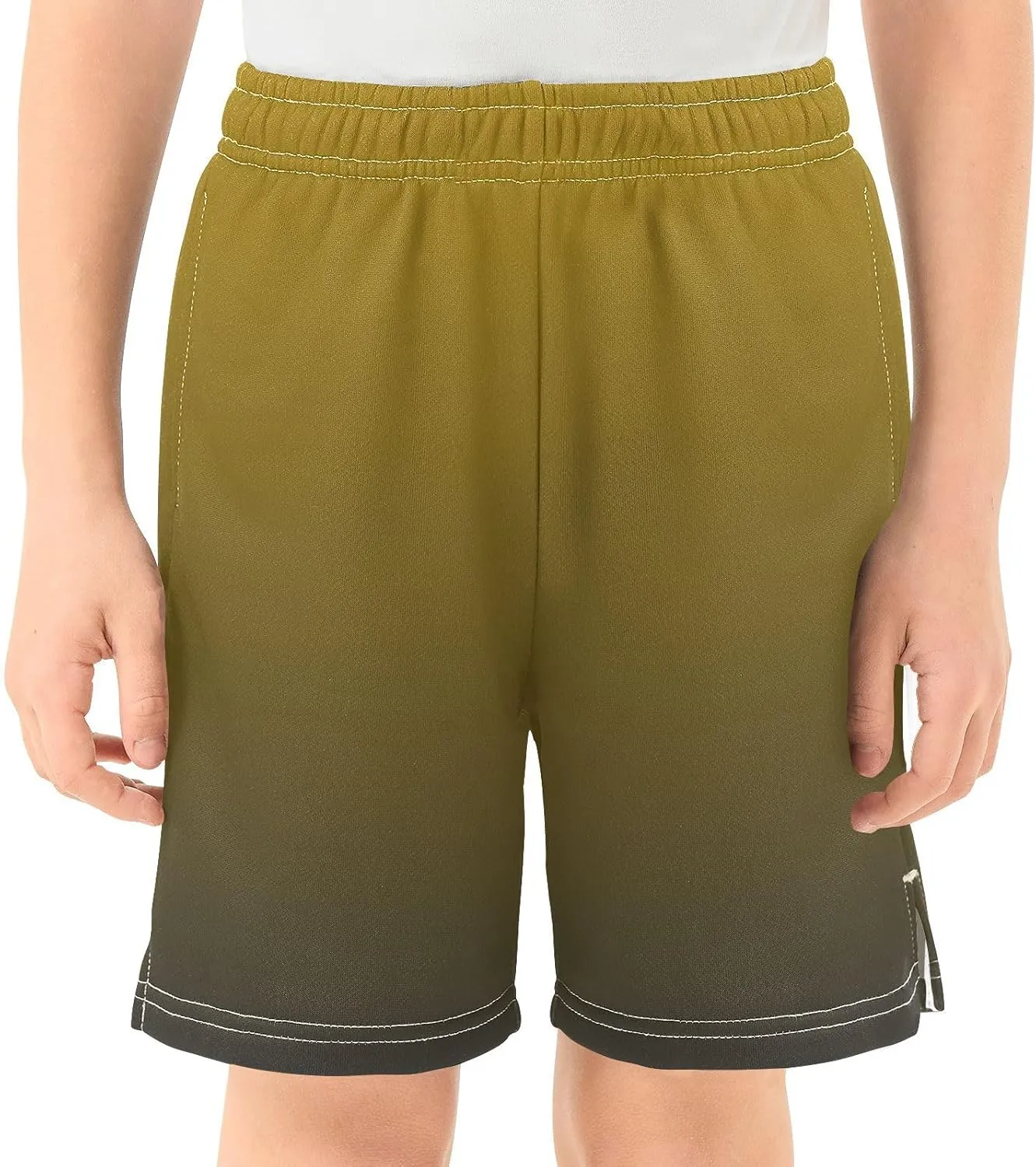 Gradient Boys Athletic Shorts Quick Dry Kids Active Soccer Shorts with Pockets