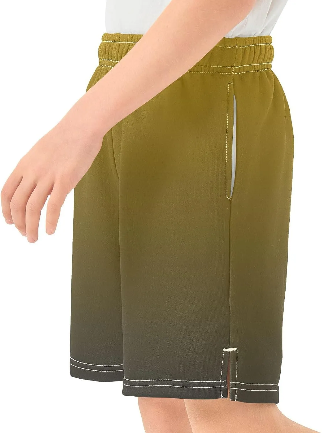 Gradient Boys Athletic Shorts Quick Dry Kids Active Soccer Shorts with Pockets