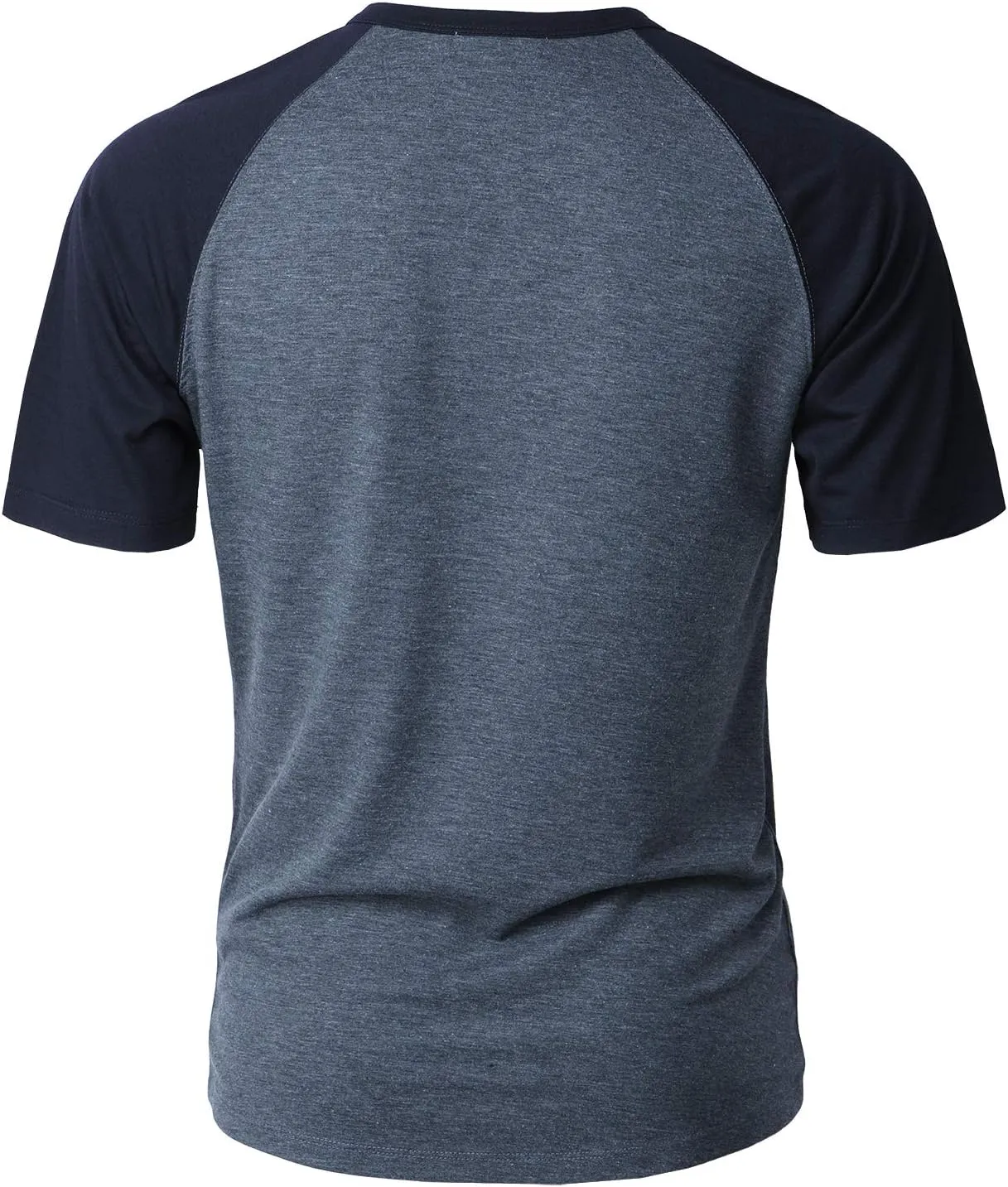 H2H Mens Henley - Raglan Short Sleeve Casual Slim Fit T-Shirts