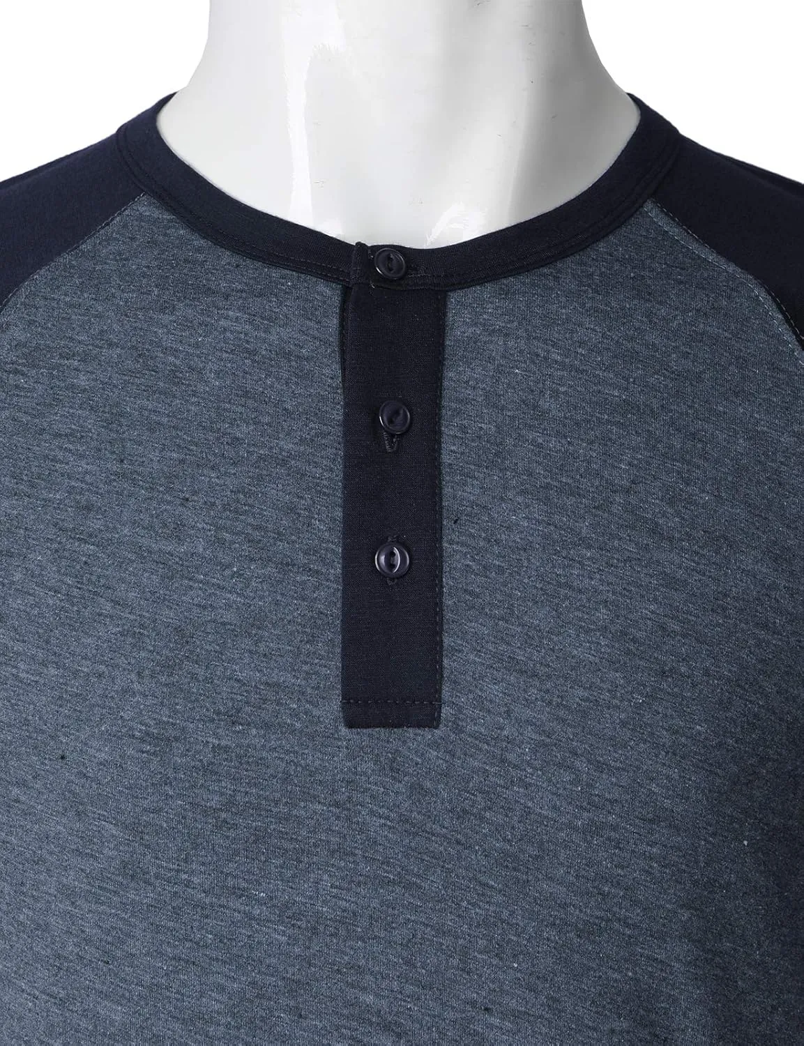 H2H Mens Henley - Raglan Short Sleeve Casual Slim Fit T-Shirts