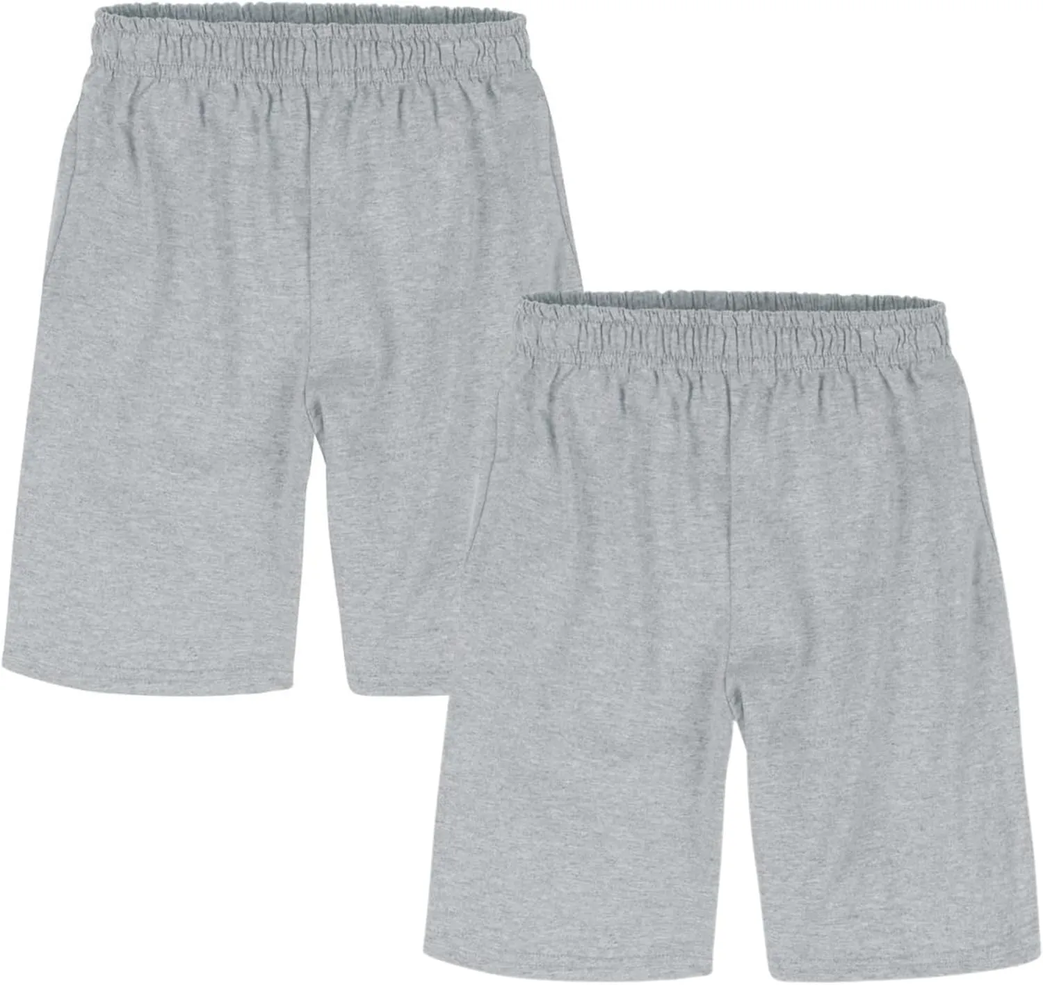 Hanes Boys’ Jersey Shorts Pack, 2-Pack, Cotton Shorts for Boys with Pockets, Pull-On Shorts