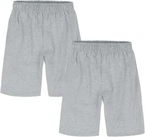 Hanes Boys’ Jersey Shorts Pack, 2-Pack, Cotton Shorts for Boys with Pockets, Pull-On Shorts
