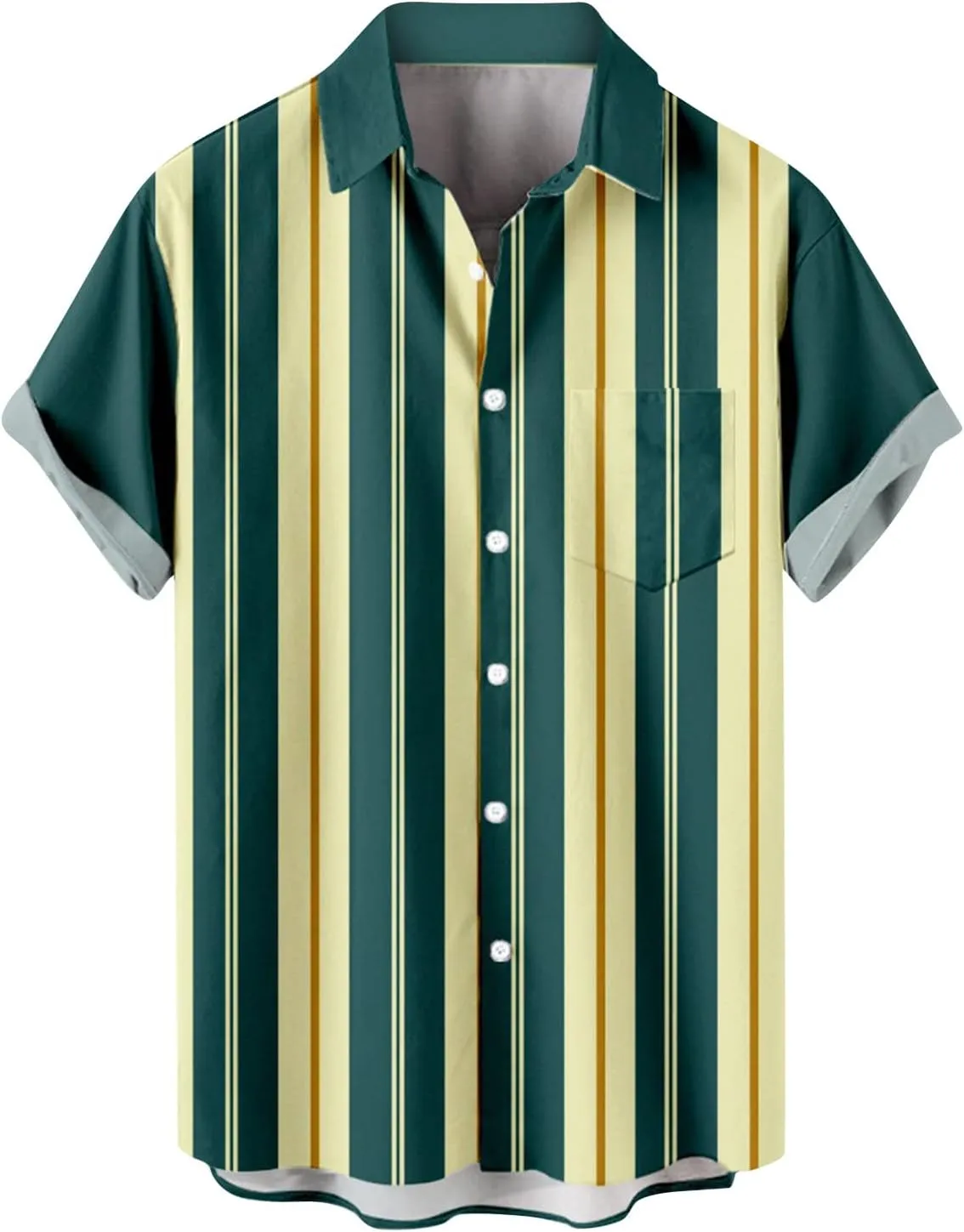 Hawaiian Shirt for Men 2023 Button Down Lapel Fashion Casual Short Sleeve Shirts