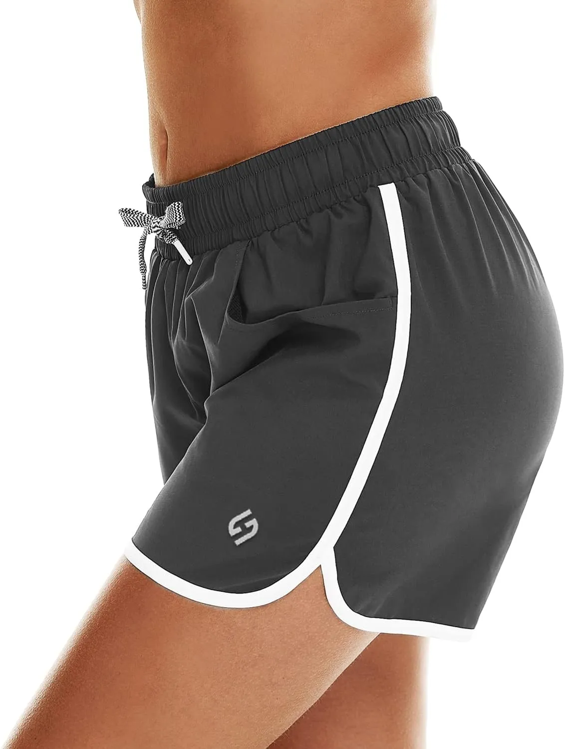 HODOSPORTS Women's 4" Swim Shorts Quick Dry Board Shorts Swimsuit Bottom with Pockets