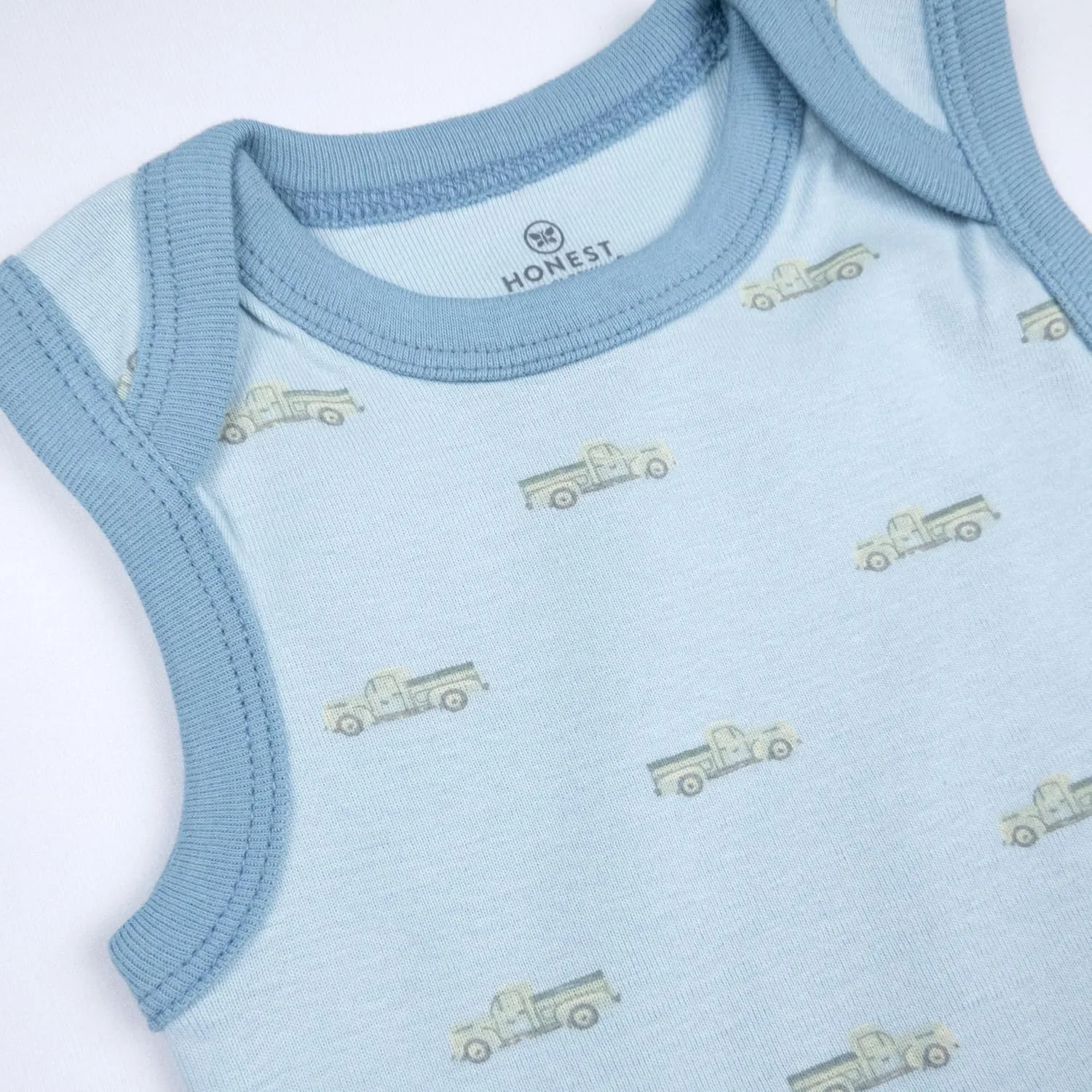 HonestBaby baby-boys Multipack 100% Organic Cotton Sleeveless Romper