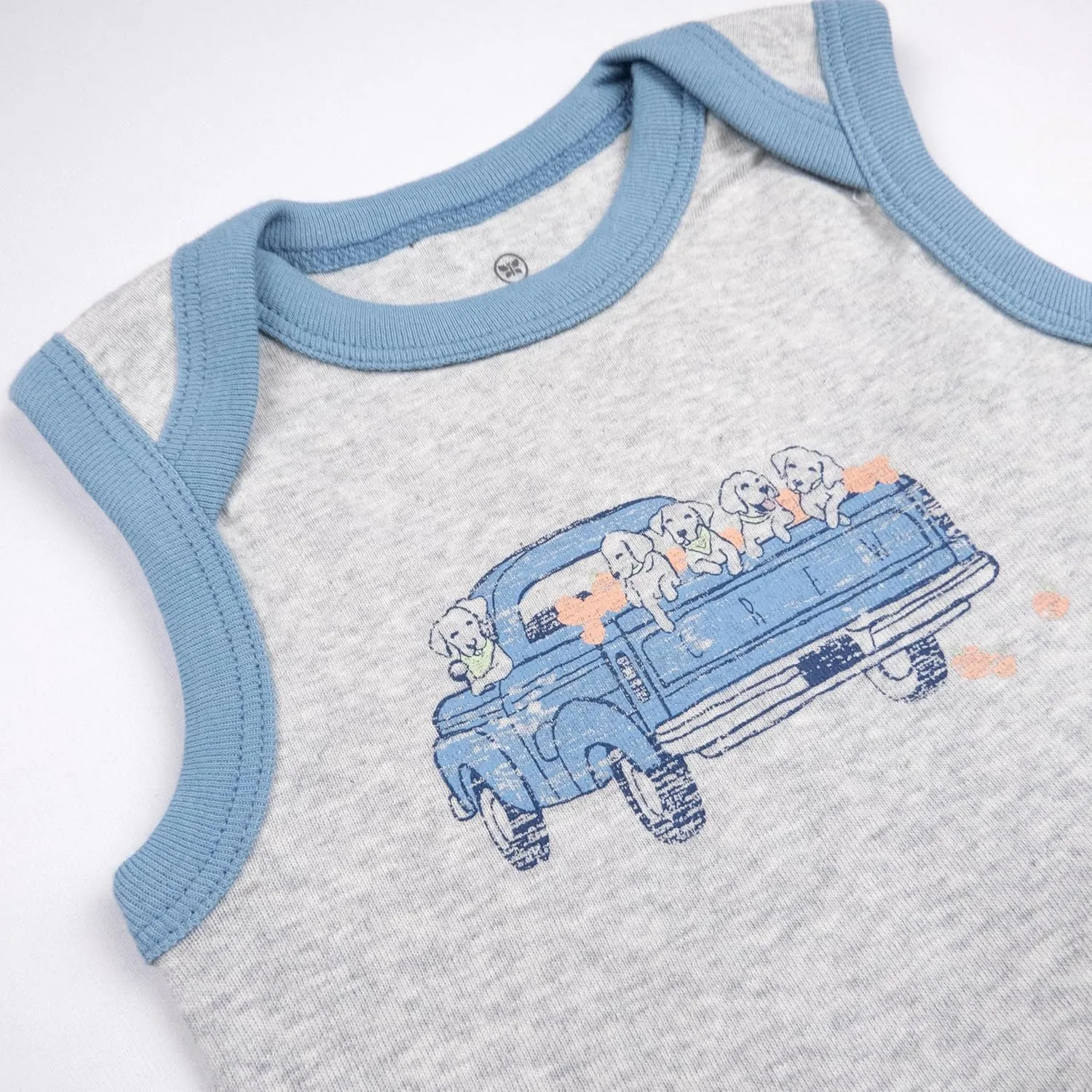 HonestBaby baby-boys Multipack 100% Organic Cotton Sleeveless Romper
