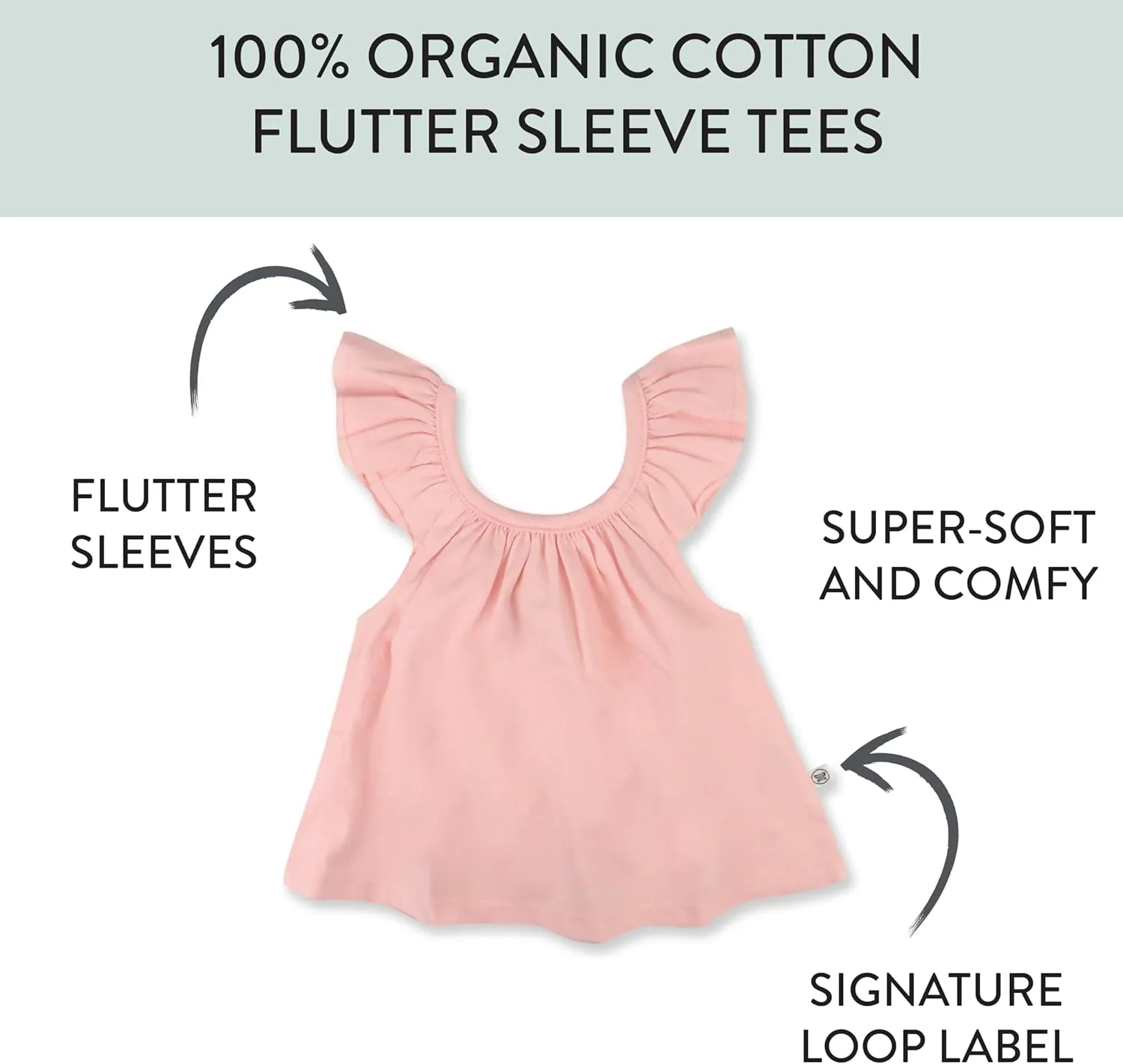 HonestBaby Baby Girls 5-pack Cami Tops Sleeveless T-shirts 100% Organic Cotton for Infant and Toddler Baby Girls