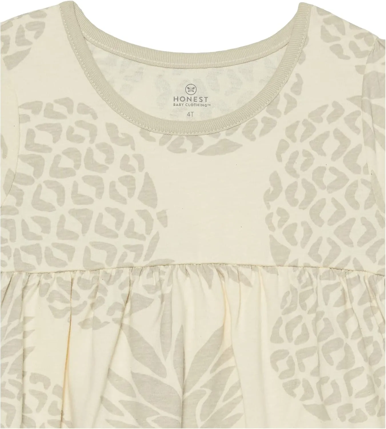 HonestBaby Baby, Toddler, and Little Girls' 100% Organic Cotton Puff Sleeve T-Shirts (10 Pack)