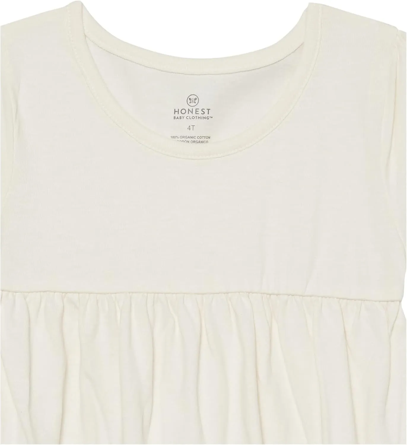 HonestBaby Baby, Toddler, and Little Girls' 100% Organic Cotton Puff Sleeve T-Shirts (10 Pack)