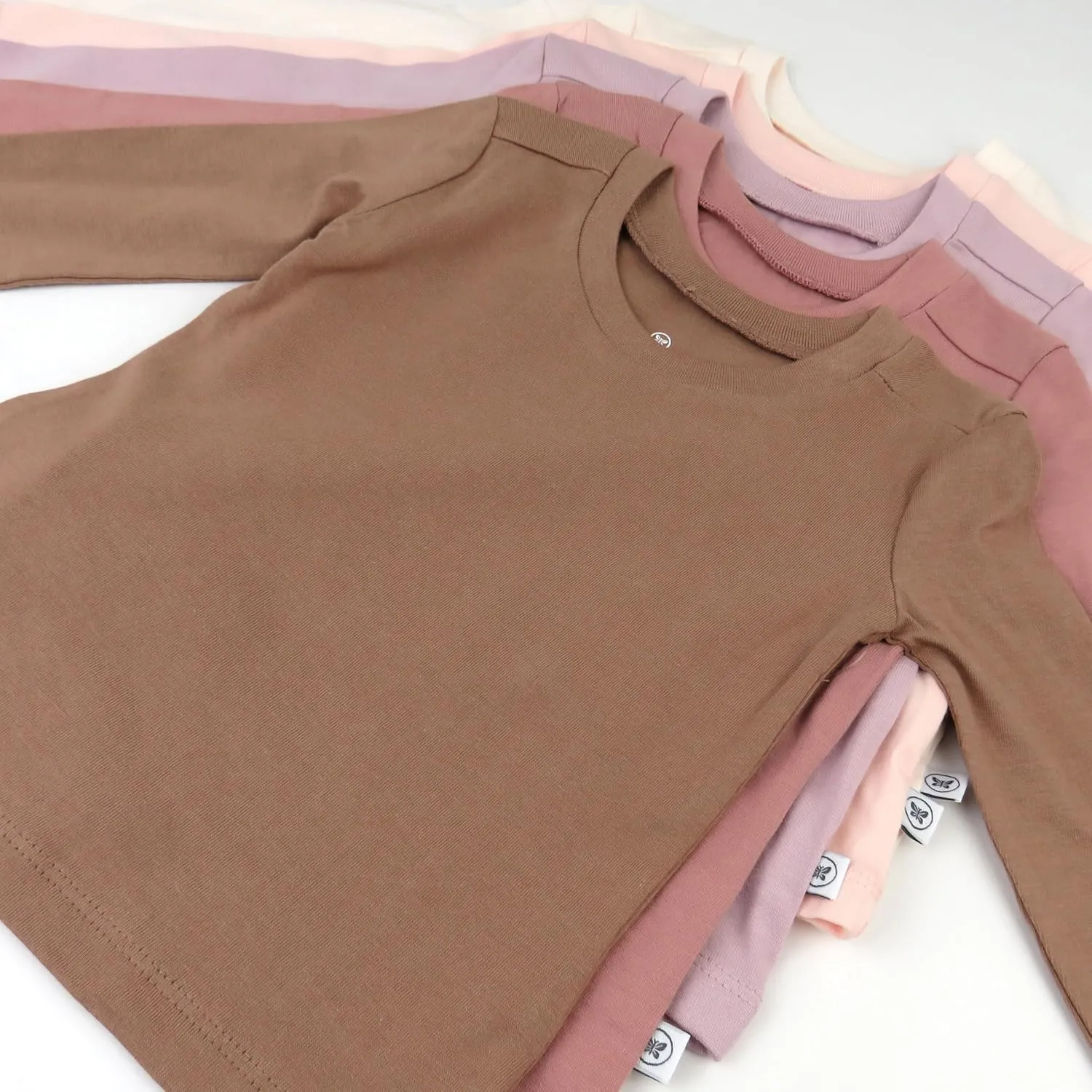 HonestBaby Multipack Long Sleeve T-shirts Tee 100% Organic Cotton Baby, Toddler, Kids, Boys, Girls