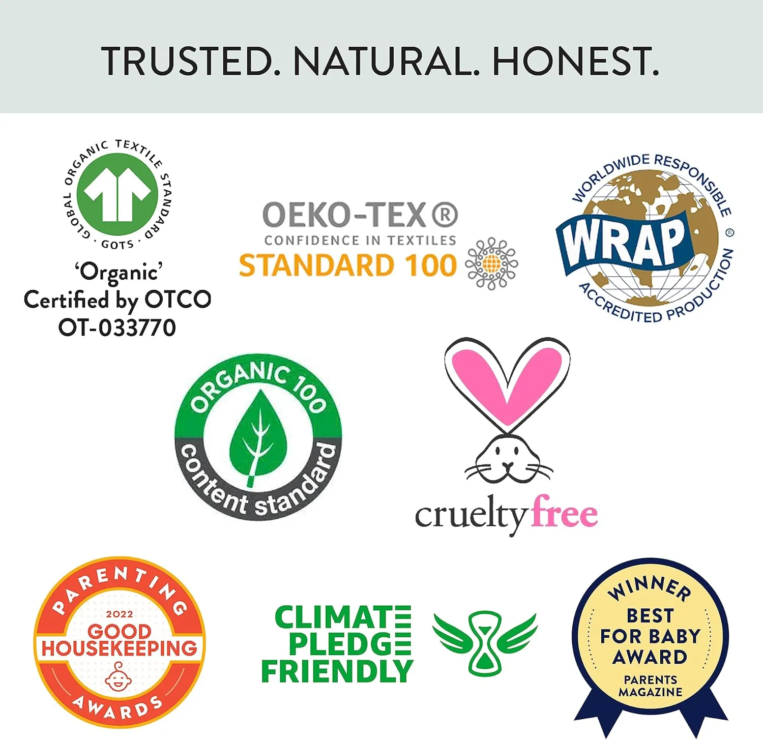 HonestBaby Multipack Long Sleeve T-shirts Tee 100% Organic Cotton Baby, Toddler, Kids, Boys, Girls